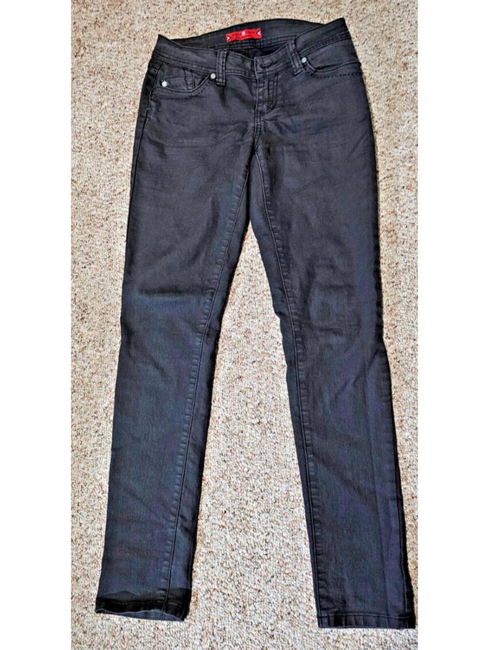 Cache Jeans Women's  Charcoal wash skinn denim classic preppy casual